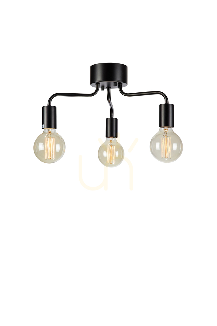 Plafond Markslojd Avery 3-flammig Schwarz Metall 38 cm 108102