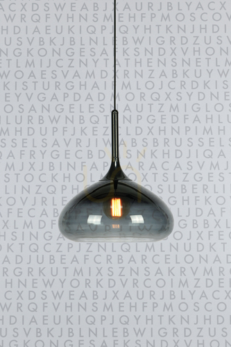 Check Pendant Light Markslojd Cooper Black Metal Glass 40 cm 106394