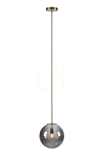 Check Pendant Light Markslojd Dione 108268 Smoky Glass Antique 25 cm