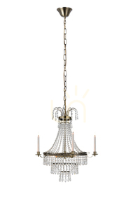 Chandelier Markslojd Marielund 3-Light Crystal Transparent 50 cm 105157 small 0