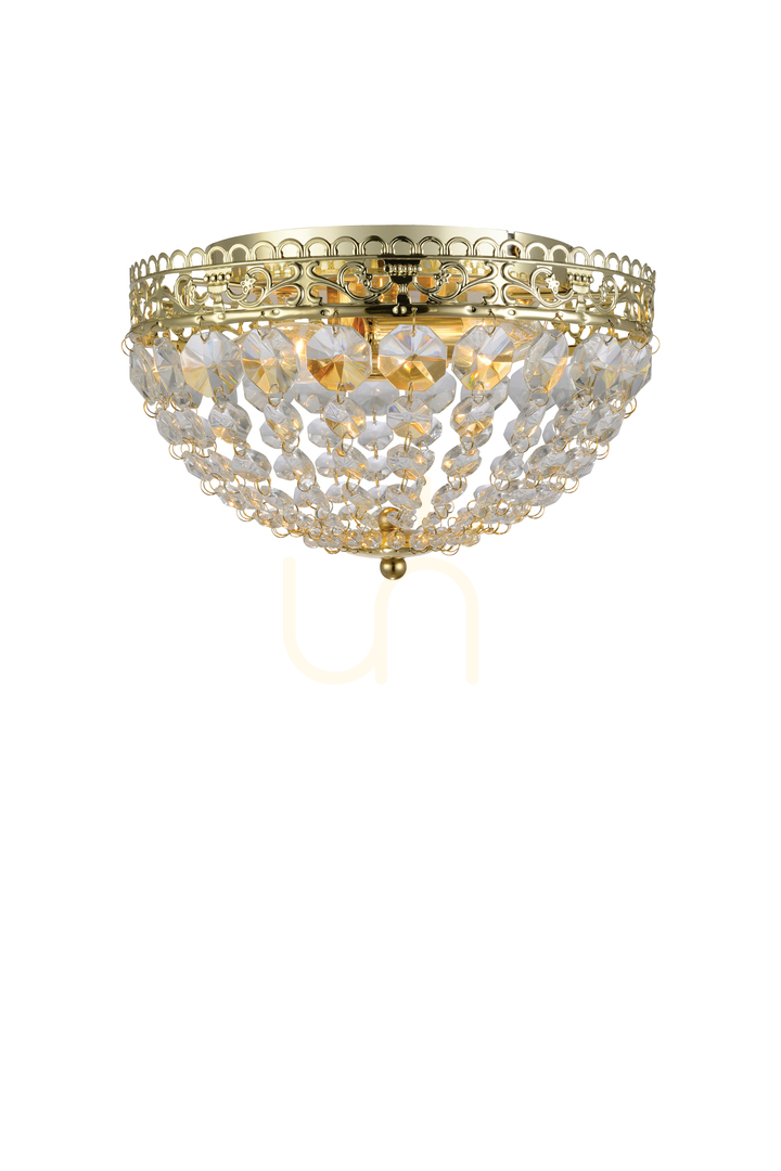Plafond Markslojd SAXHOLM 2-lichts goud kristal 27 cm 106063