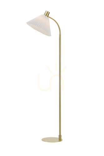 Check Floor Lamp Markslojd Mira 108569 White Metal Textile 145 cm