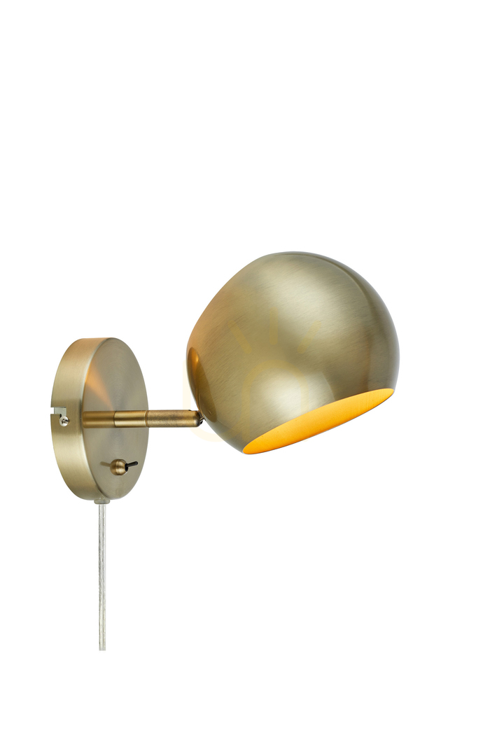 Wall Light Markslojd EDGAR Antique Brass Metal 24 cm 108754