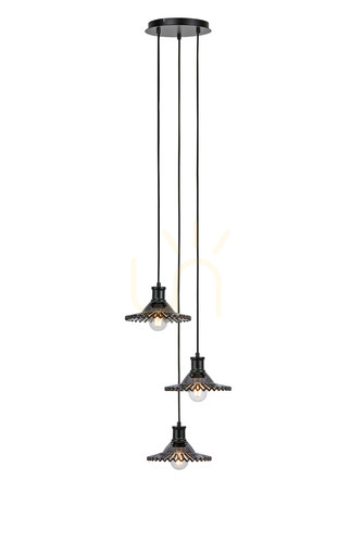 Check Pendant Light Markslojd Novia 3L Black Smoky Glass 108853