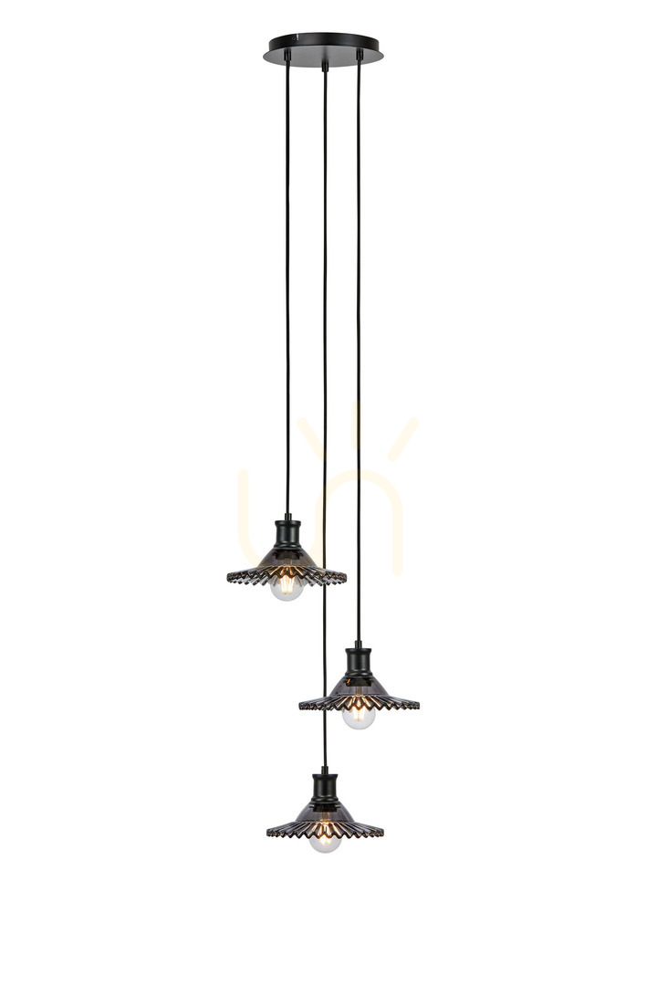 Pendelleuchte Markslojd Novia 3L Smoky Schwarz 22 cm 108853