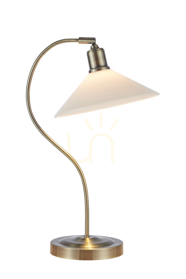 Table Lamp Markslojd Vela 108863 White Antique Brass 49 cm