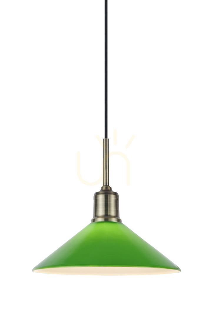Pendelleuchte Markslojd Vela 108868 grün Messing antik 25 cm