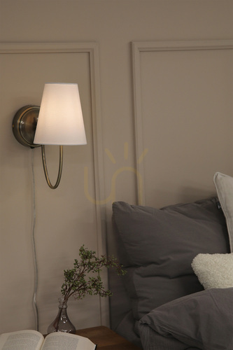 Check Wall Light Markslojd Amar Antique Brass Steel 108908