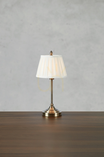 Check Table Lamp Markslojd Oxford Brass White Steel 38.5 cm 108973