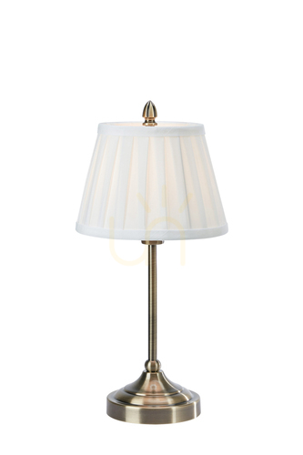 Check Table Lamp Markslojd Oxford Brass White Steel 38.5 cm 108973