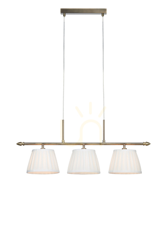Check Pendant Light Markslojd Oxford 3L Brass White Steel 108975