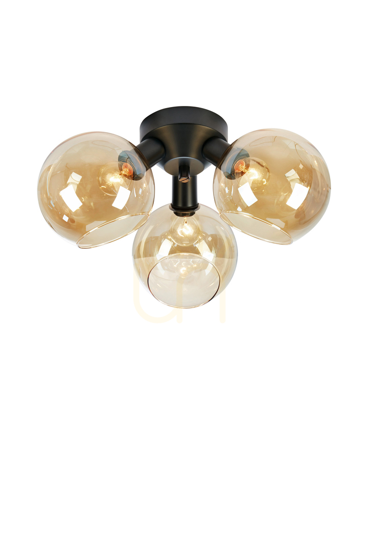 Plafond Markslojd Artis 3L black steel 40 cm 108997