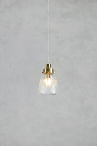 Check Pendant Light Markslojd Bellis 1-Light Antique Brass Clear Glass 109010