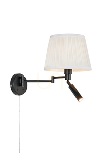 Wall Light Markslojd Pivot 2-Light Black Steel Bedside Lamp 109016 small 0