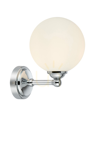 Check Bathroom Wall Light Markslojd Tropea Chrome White IP44 109022