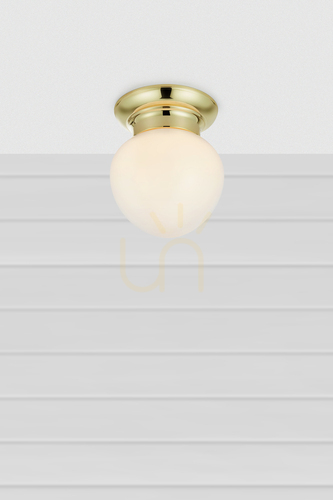 Check Ceiling Light Markslojd Ronda Brass White IP44 19 cm 109030