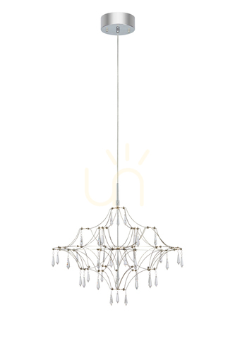 Check Chandelier Markslojd Efesos Clear Steel 60 cm 108869