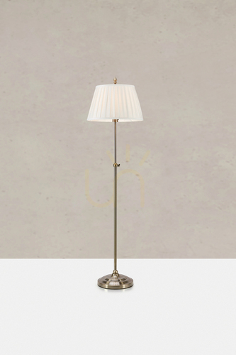 Check Floor Lamp Markslojd Oxford 108972 Antique Brass White Steel 155 cm