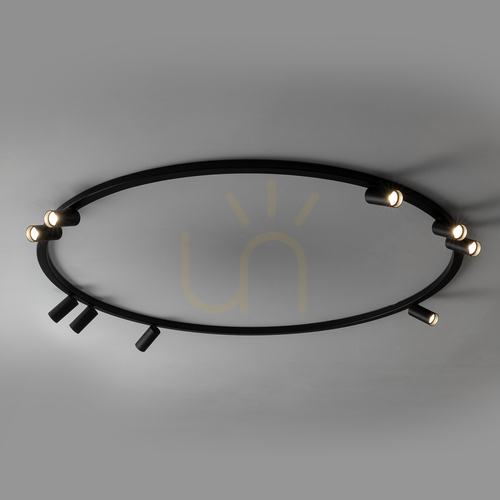 Check Nowodvorski FOURTY ROUND 11950 black ceiling spotlight, 9 × GU10 R35