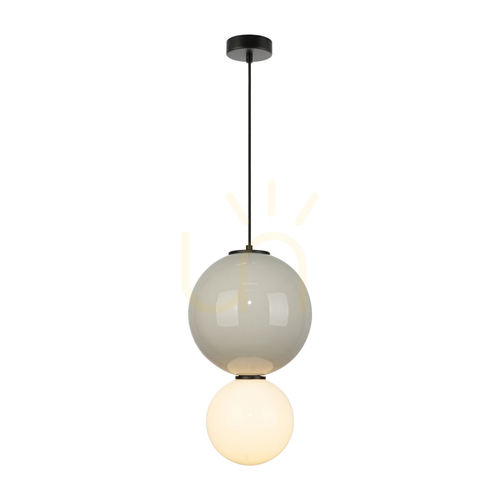 Check Italux Pieve LED Pendant Light White Glass Ceramic 25 cm PND-95221-1L-GR