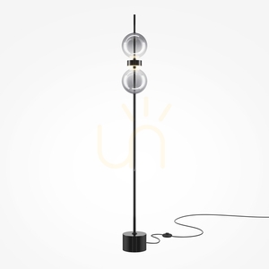 Floor Lamp Maytoni MOON Double Black Smoky Glass MOD478FL-L15B3K small 0