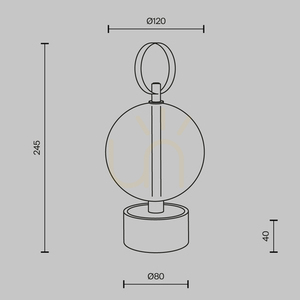 DOUBLE MOON MOD478RL-L3B3K rechargeable table lamp Maytoni small 9