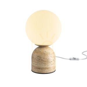 Maytoni TAVO MOD453TL-01BG table lamp, beige travertine, G9, 25 cm small 1