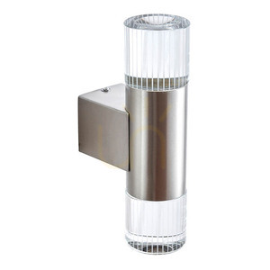 Wall Light Endon Grant Silver Stainless Steel Crystal 2 Light LED 23 cm small 4