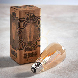 E27 LED Filament Pear Bulb Amber Endon 2W Glass 14cm small 4
