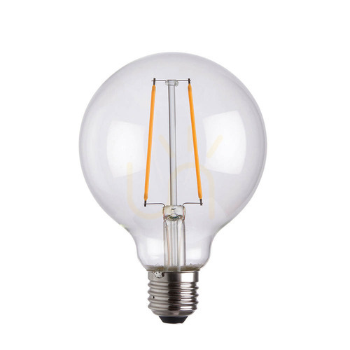 Check E27 LED filament globe transparent Endon 9.5 cm glass bulb