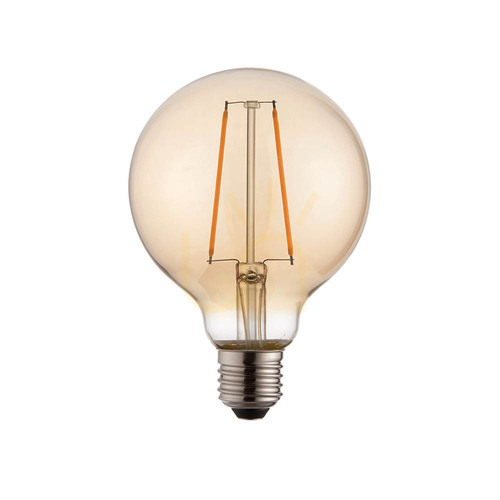 Check Endon 77109 Amber E27 LED Filament Globe Bulb 2 W, Ø 9.5 cm