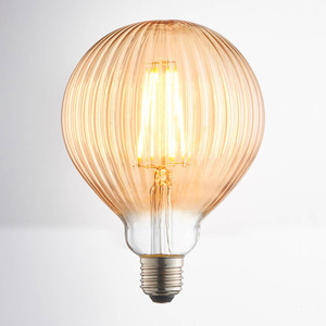 Ribb decorative LED bulb E27 4W 400lm 2000K amber G125 globe Ø12.5 cm 80179 Endon small 3