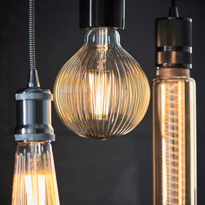 Ribb decorative LED bulb E27 4W 400lm 2000K amber G125 globe Ø12.5 cm 80179 Endon small 6