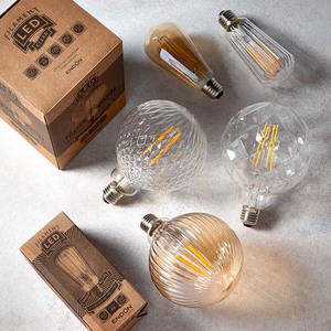 Ribb decorative LED bulb E27 4W 400lm 2000K amber G125 globe Ø12.5 cm 80179 Endon small 8