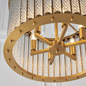 Endon Romola Gold 6-Light Pendant Lamp 50 cm Steel Glass small 1