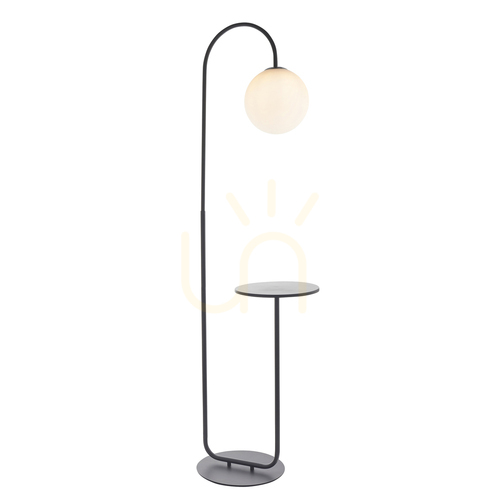 Check Halo Standing Lamp Black Endon
