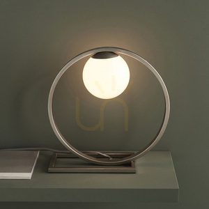 Table Lamp Endon Enzo Silver Steel Glass 32.2 cm small 4