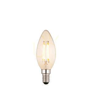 Endon E14 LED filament candle bulb 4 W, amber, 2500 K small 0