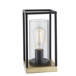 Endon Brass Table Lamp 29cm Steel Glass E27 small 0