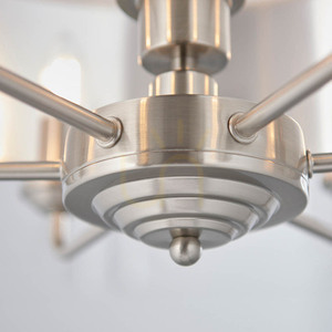 Endon Highclere Beige Fabric 6-Light Pendant Lamp 55cm small 8
