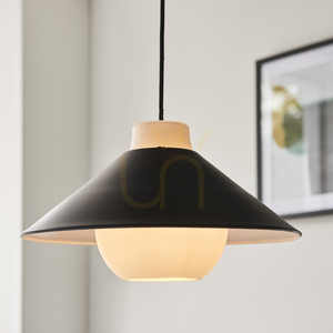 Endon Tokyo 95430 pendant light, black steel and glass, Ø38 cm, E27 small 4