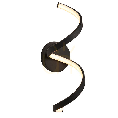 Check Endon Astral Black LED Wall Light 45 cm Aluminium