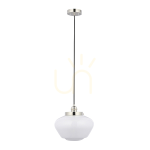 Pendant Light Endon Camberley Silver Steel Glass 30 cm E27 Dimmable small 7