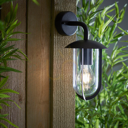 Check Wall lamp Quinn Black Endon