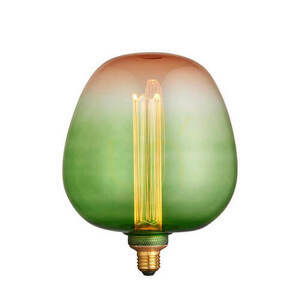 Endon Roves E27 Decorative LED Lamp 2.8 W 1800 K, Green-to-Pink Ombre Glass, Ø 19 cm small 0