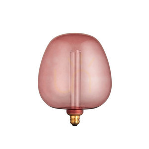Endon Pink Steel Glass Pendant Light 19cm E27 small 1