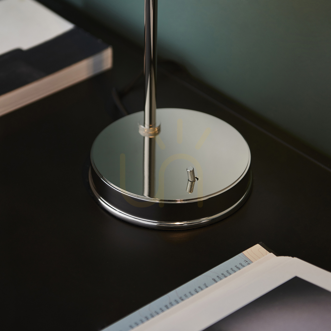 View Table Lamp Endon Hansen Silver Steel Glass 53.3 cm Table Lamp Endon Hansen Silver Steel Glass 53.3 cm
