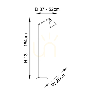 Standing Lamp Endon Hal Silver Steel E27 small 2