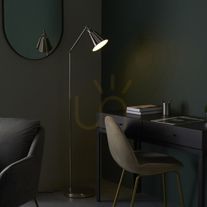Standing Lamp Endon Hal Silver Steel E27 small 3