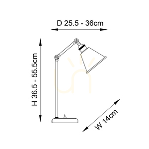 Hal Table Lamp Silver Endon small 2